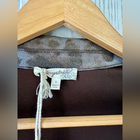 Mystree Brown Leopard Print Button Up Jacket Women’s Size Small NWT - Picture 5 of 8